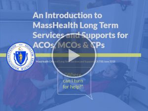 MassHealth Long Term Services and Supports for ACOS, MCOs & CPs Title Frame